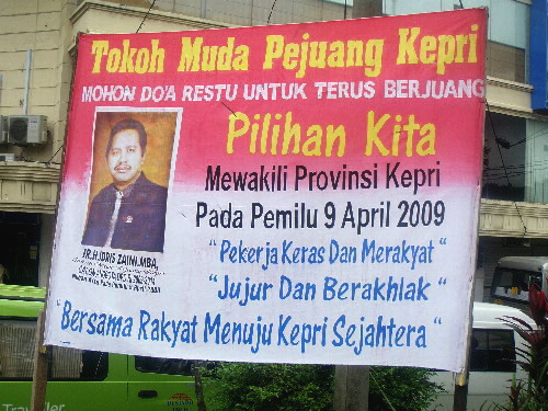 An Election Poster, Batam Island