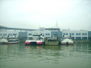 Ferries at the Macau ferry terminal