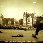An old photo showing the Bund in Shanghai in the 1920's