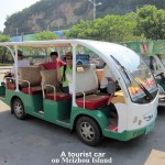 A Meizhou Island tourist car