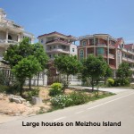 Beautiful mansions on Meizhou Island