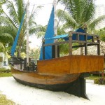 A model of an ancient Bugis boat