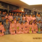 Tour Group in "Yukata", a Japanese traditional costume