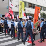 Anti-nuclear plant protestors in Shinjuku Plant