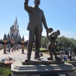 Statue of Walt Disney with Mickey Mouse