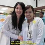 Left: Tour Leader(Lina Chua) Right: Myanmar Tour Guide(Chan)