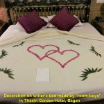 A thank you note from the Thaxin Garden Hotel room-boys