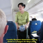 A pretty Yangon Airways stewardess