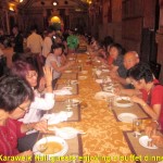 Malaysian tourists enjoying a buffet dinner in Karaweik Hall