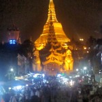 Magnificent Shwedagon Pagoda as seen at night