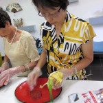 Writer's wife learning to make "kimchi"