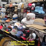 Caps and hats for sale on Myeongdong Road