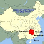 Location of Hunan Province in China