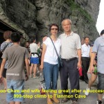 Writer and wife in Tianmen Cave