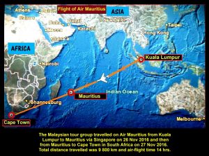 Air Mauritius bringing Malaysian tour group from KLIA to South Africa
