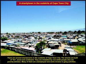 Shantytown where poor people who are mostly black stay