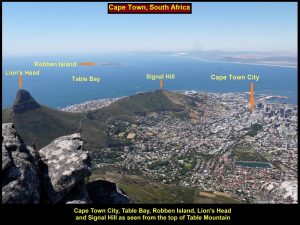 A spectacular view of Lion's Head and Signal Hill, and their surroundings