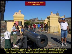Castle of Good Hope, a fortress built by Dutch East India Company between 1666 and 1678 to prevent attack from England