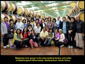 Malaysian tour group visiting the winery