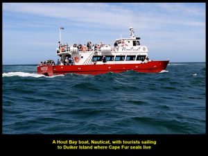 Nauticat, a boat carrying tourists to Duiker Island