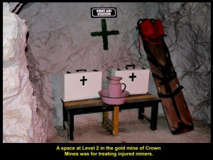 A space in the mine for treating injured miners