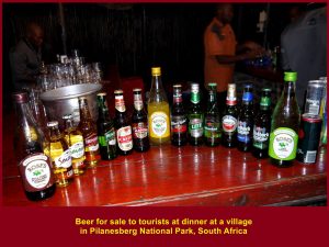 Beer for sale to diners