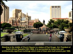 Statue of Paul Kruger at the centre of Church Square