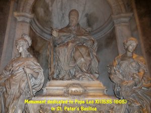 Monument dedicated to Pope Leo XI(1535-1605)