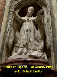 Statue of Pope Pius X in St. Peter's Basilica