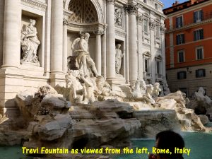 Trevi Fountain seen from the left