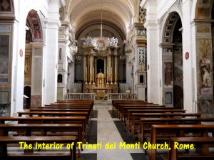 Interior of Trinita dei Monti
