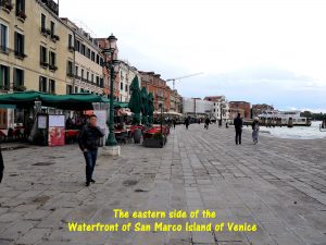 Wide eastern waterfront of San Marco Island