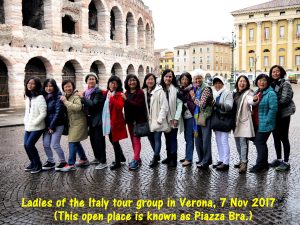 Ladies of the Malaysian Tour Group in Verona