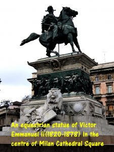 Equestrian statue of Victor Emmanuel II, the first King of the Kingdom of Italy