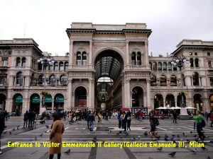 An entrance to Victor Emmanuel II Gallery, Milan