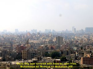 Cairo City shrouded in haze