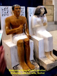 Statues of King Khufu's brother and wife