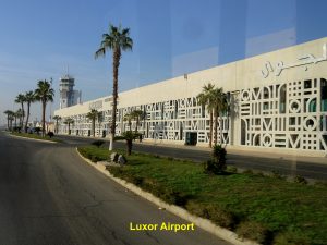 Luxor Airport is 504 km south of Cairo