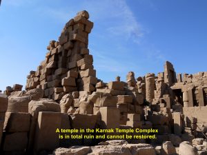 A ruined temple in the compound of Karnak Temple Complex that cannot be restored.