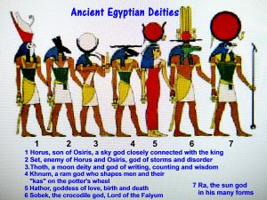 Human and semihuman forms of some of the chief Egyptian deities