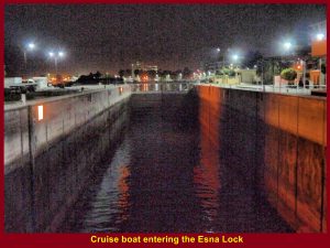Cruise boat entering the Esna Lock