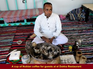 A cup of coffee for guests at el Dokka Restaurant, Aswan