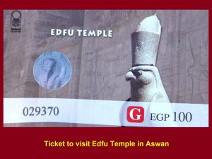 Ticket to visit Edfu Temple, Edfu, Egypt