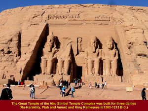 The Great Temple was built for three deities and King Ramesses II.