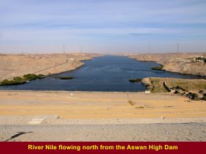 River Nile in the north of the Aswan High Dam