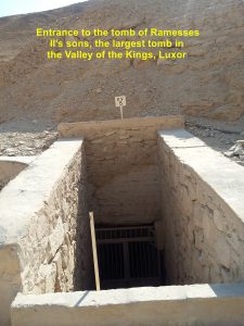 Tomb of Ramesses II's sons, the largest in the Valley of the Kings, Luxor