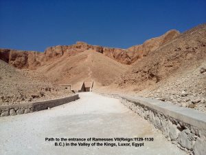 Path to the Ramesses VII's tomb in the Valley of the Kings