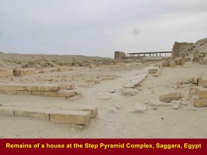 Remains of a ruined house at Step Pyramid Complex, Saqqara, Egypt