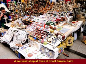 Souvenirs for sale at Khan el Khalil Bazaar, Cairo